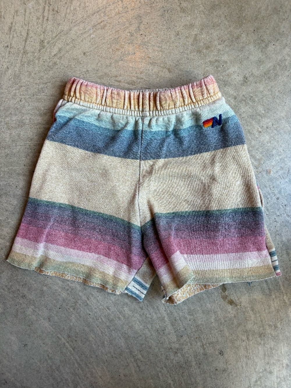 Aviator Nation Rainbow Stripe Shorts Kids - 2T